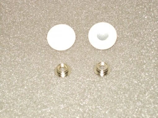 Smooth White Headlining Buttons & Studs (EM230)
